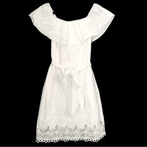 Newport 100% Cotton Embroidered Lace Trim Dress